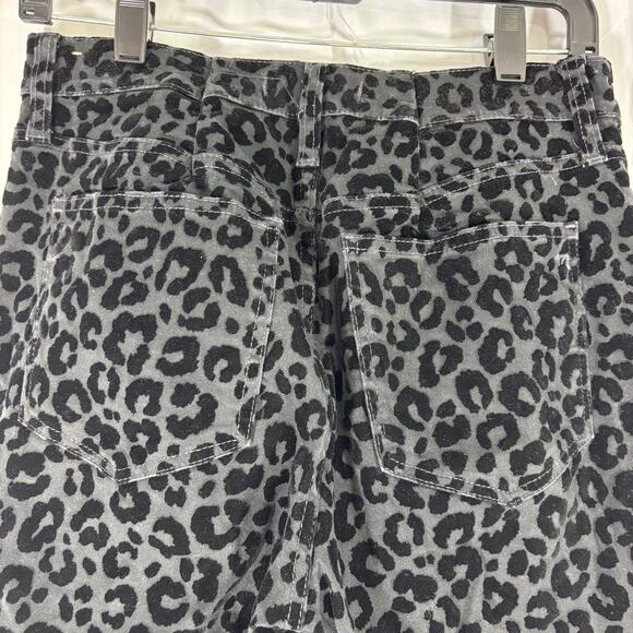 Madewell Black Leopard Print Cropped Pants - Picture 4 of 6